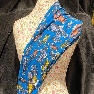 Classic Cars Hot Rods Blue Yellow Pink Americana OS Lularoe Leggings 2-12